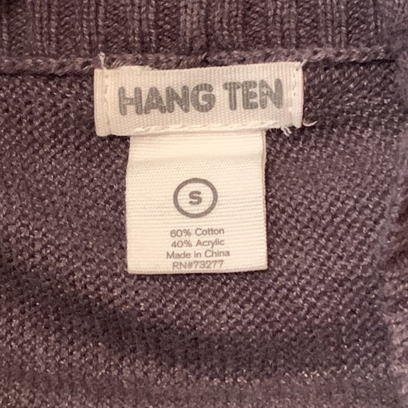 HANG TEN grey handkerchief sweater with design - Picture 5 of 6